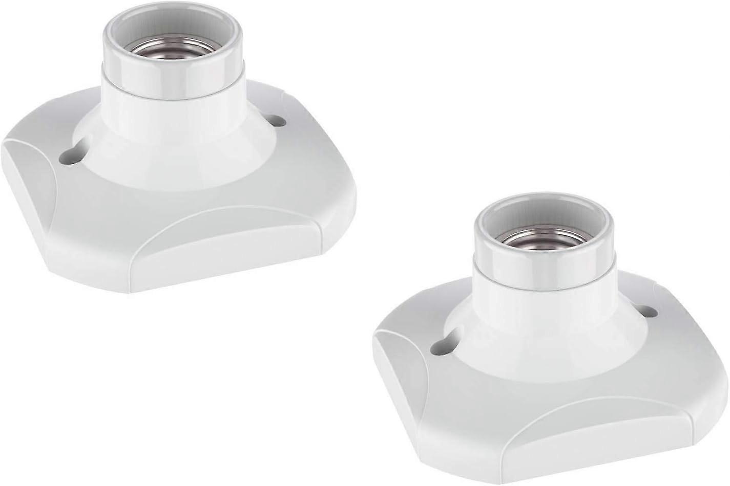 Ceiling socket 2 LED E27, white, flame retardant with E27 screw base, socket with