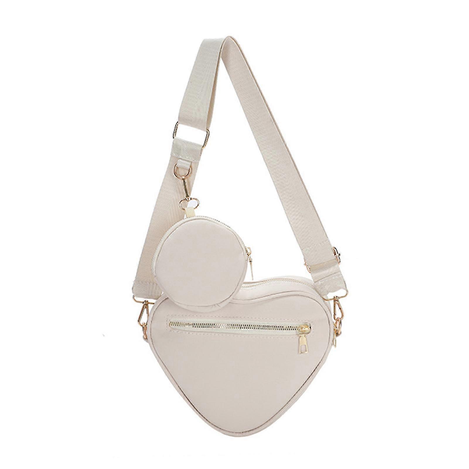 Borse a tracolla a forma di cuore da donna Chiusura con cerniera Borsa a tracolla con piccola custodia regalo per le ragazze delle donne