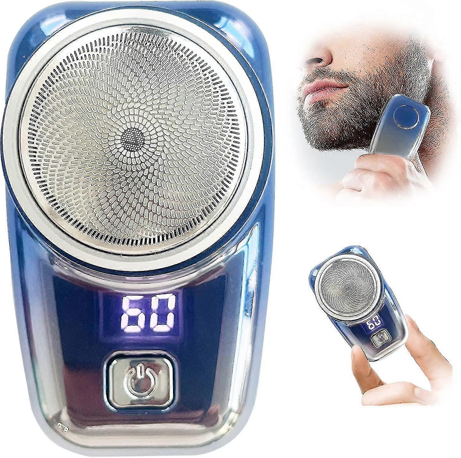 ماكينة حلاقة صغيرة محمولة ، ماكينة حلاقة كهربائية للرجال ، ماكينة حلاقة صغيرة محمولة للجيب ، ماكينة حلاقة USB مقاومة للماء قابلة لإعادة الشحن رطبة وجافة ، Suitab