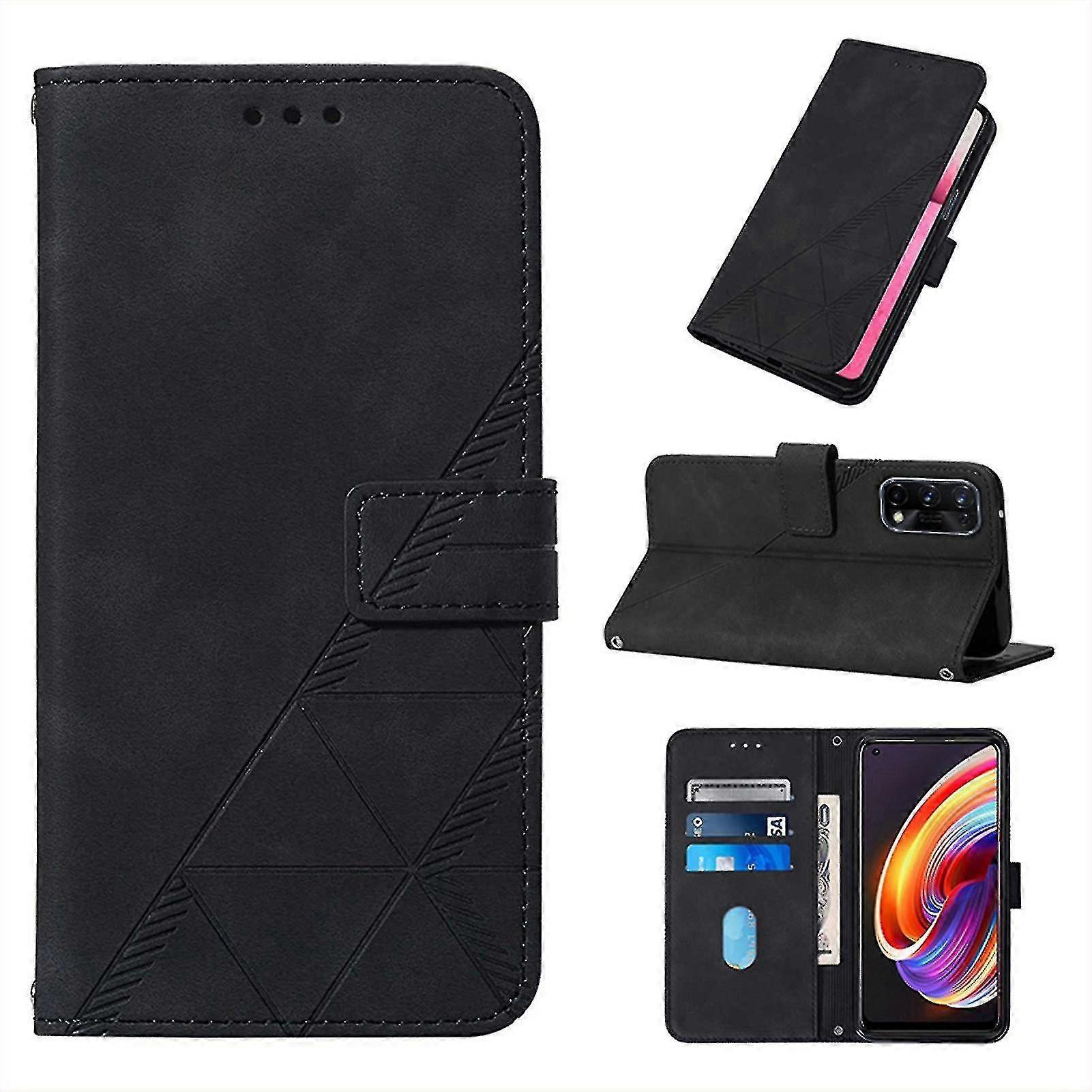 Compatible With Realme 7 Pro Case Leather Folio Cover Wallet Magnetic Premium Tui Coque