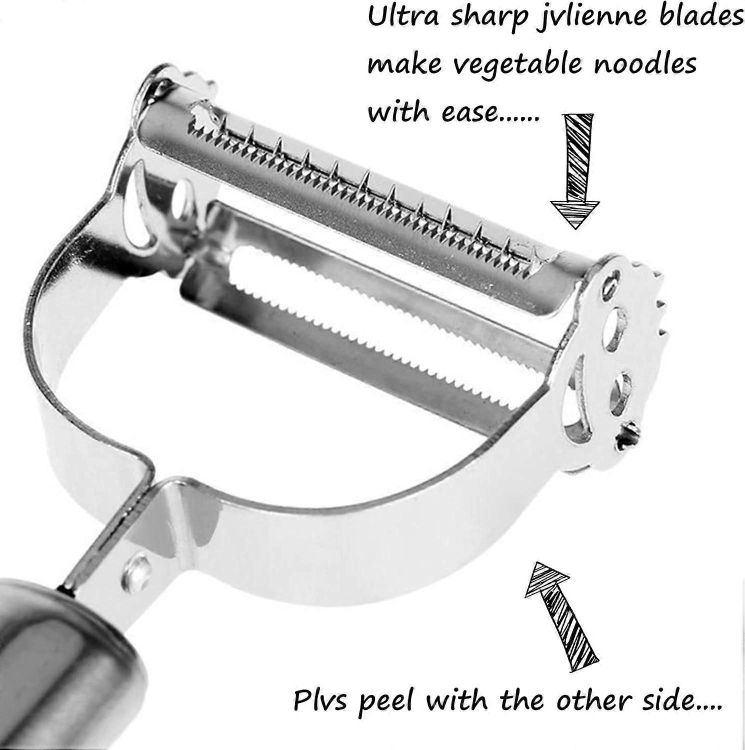 2pcs Potato Peeler with Serrated, Vegetable and Fruit Peeler Stainless Steel Speed Peeler Multi-function Y-shaped I-Shaped Peeler for Carrot Eggplant