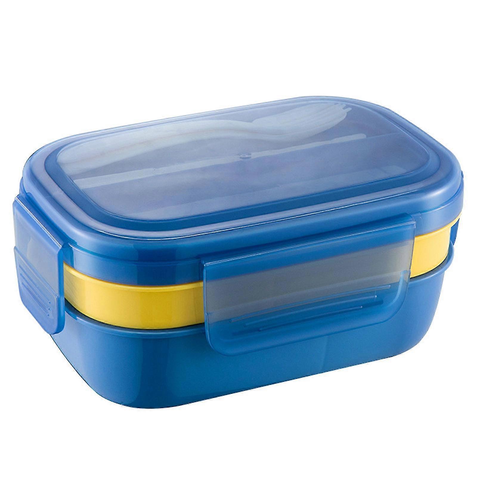 Bento Box Stackable Lunch Box for Adults and Children, Spoon, Knife, Fork, Utensils Set