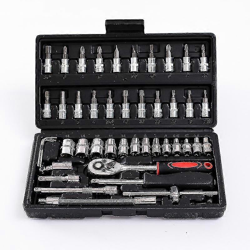 Socket Set F6 ' Chromemat, 46 Piecesblack Hy