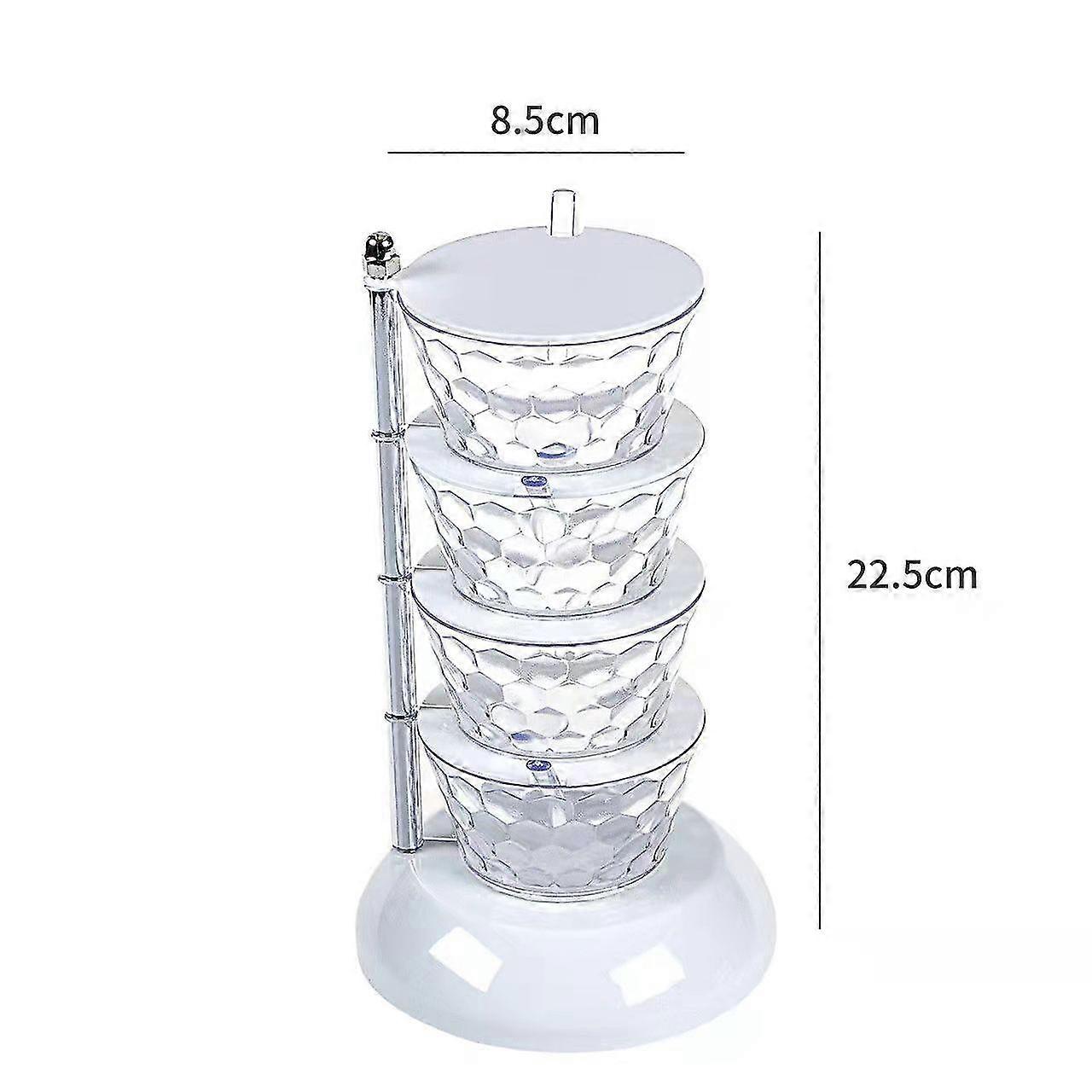Rotatable Multi Layer Vertical Seasoning Box Spice Jars Salt Box Container