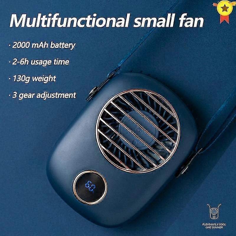 mini cooler 2000mah rechargeable neck ventilador hanging