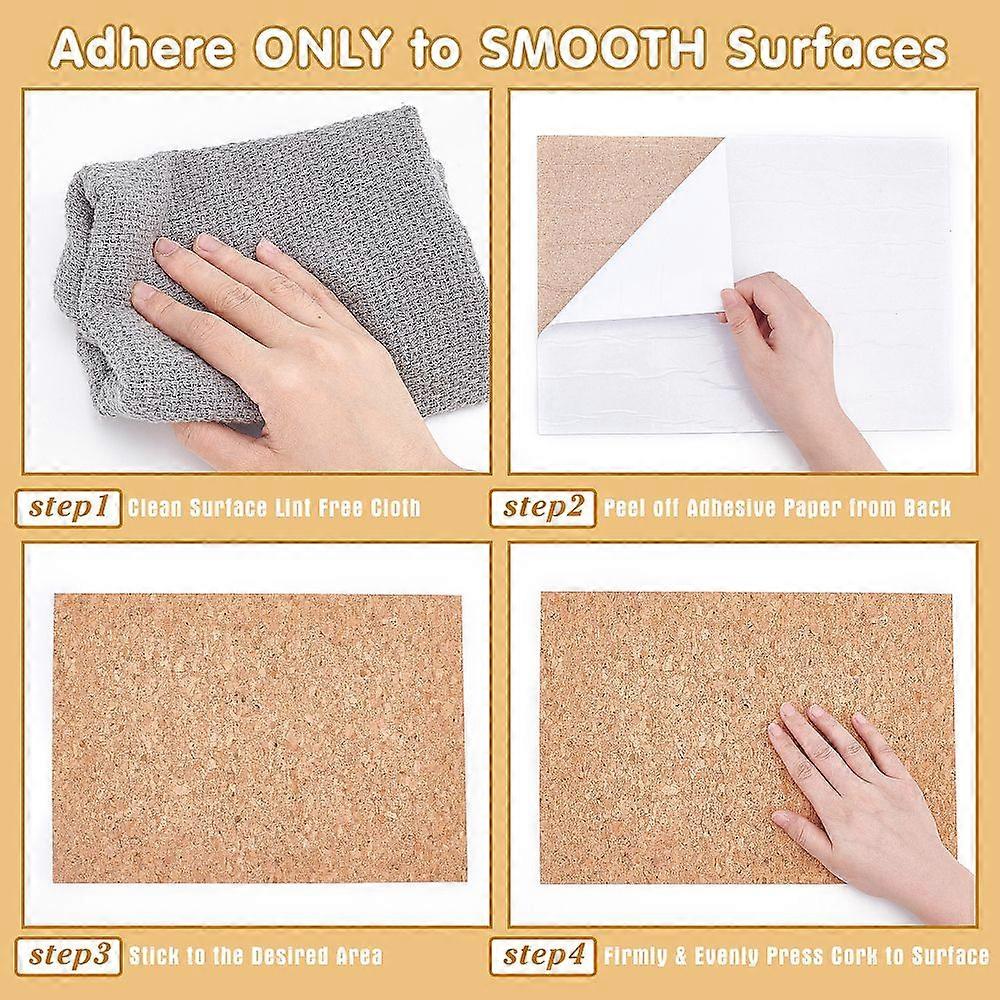 Cork Self-adhesive Wall Decorate Rectangle BurlyWood 297x210x2mm 6Sheets