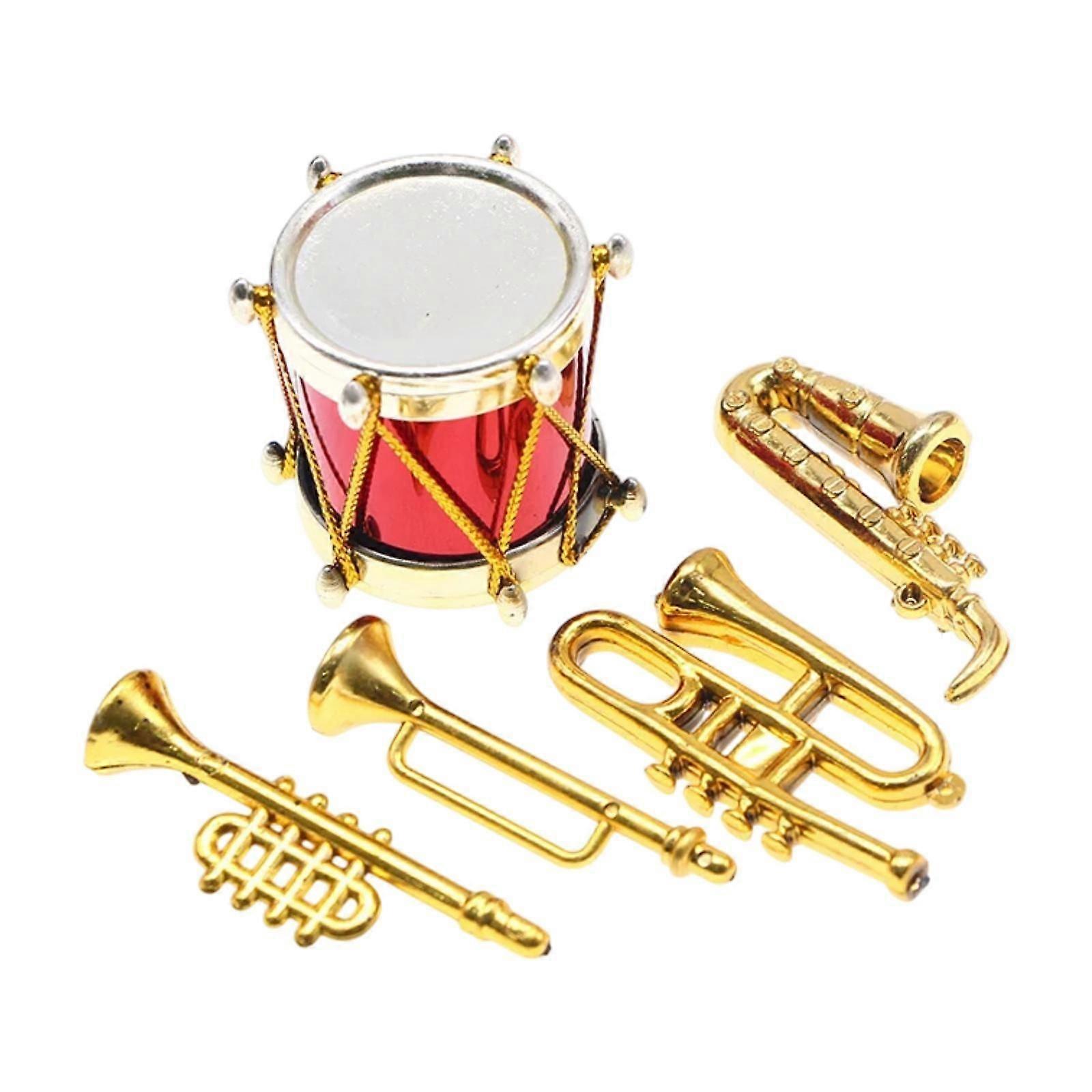 1/12 nukkekodin mini-instrumenttien soitinsetti parvekkeen nukkekotiin 5kpl