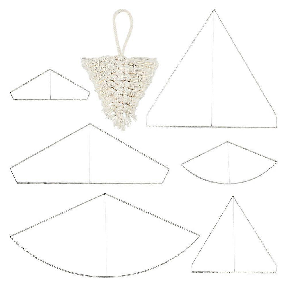 1 Set Acrylic Macrame Cutting Template Macrame Feather Wall Hanging Tool for DIY Crafts Making Clear 20~73x50.5~120x2.5~3mm 6pcs/set