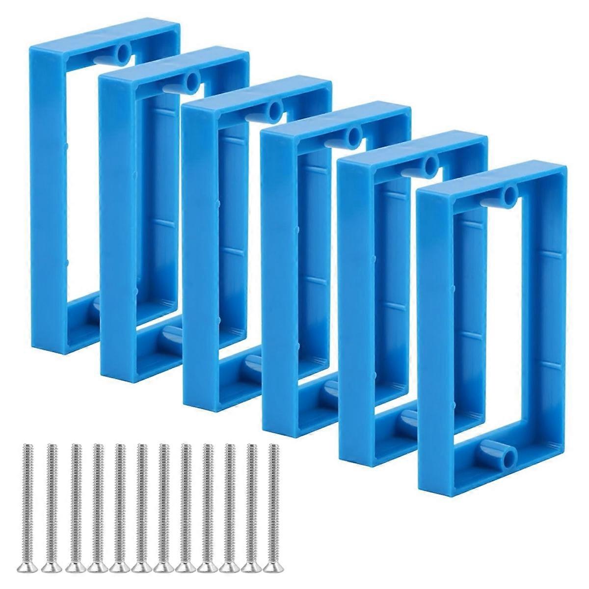 6 Pcs 1/2inch Single Gang Receptacle Outlet Box Extenders, with Screws, Electrical Outlet Extender for Electrical Box