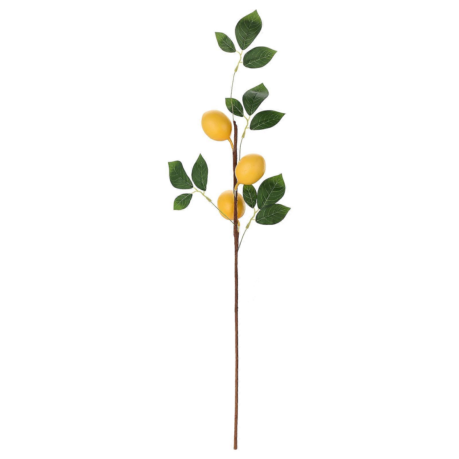 Realistic Lemon Branch 3 Lemons - Perfect for Home or Event Decoration