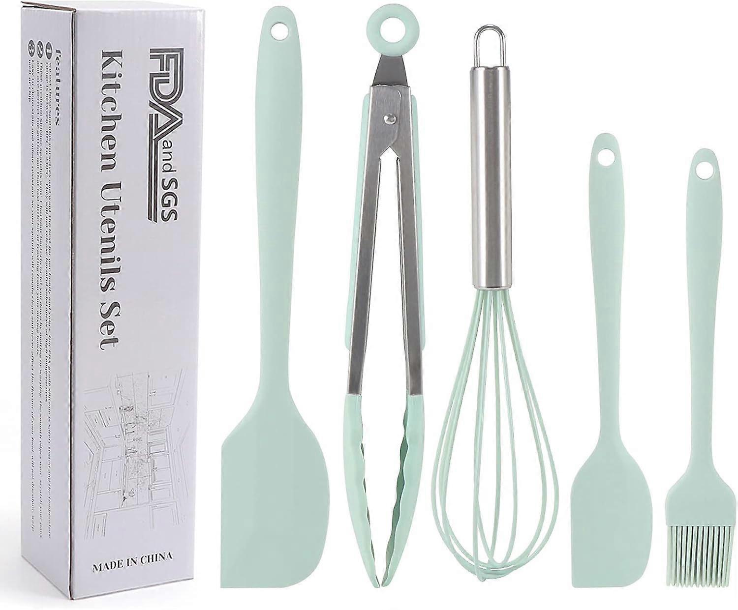 Silicone Kitchen Utensil Set, Spatula, Ice Cream Brush