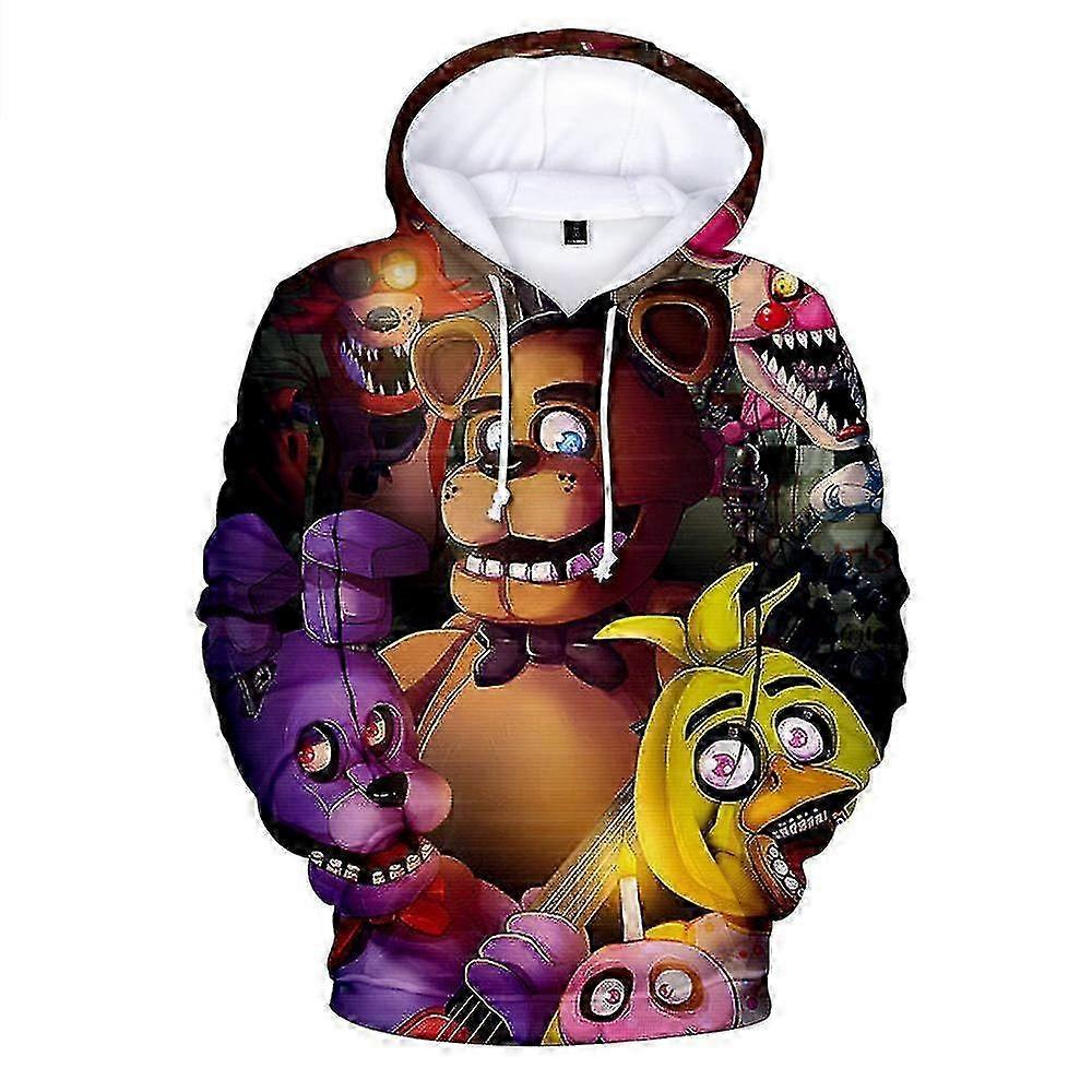 Five Nights At Freddy's 3d Stampa Digitale Casual Felpe Con Cappuccio Bambini Unisex Fnaf Con Cappuccio Pullover Felpa