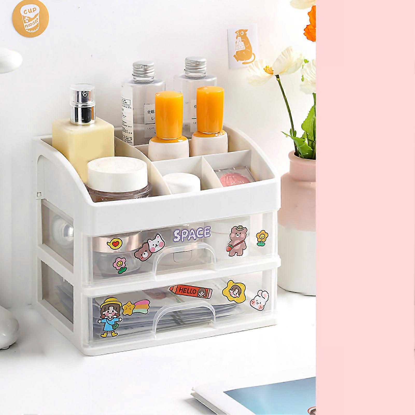 Cosmetic Storage Box Makeup Plastic Drawer Desktop Storage Case Multifunctional Stationery Container