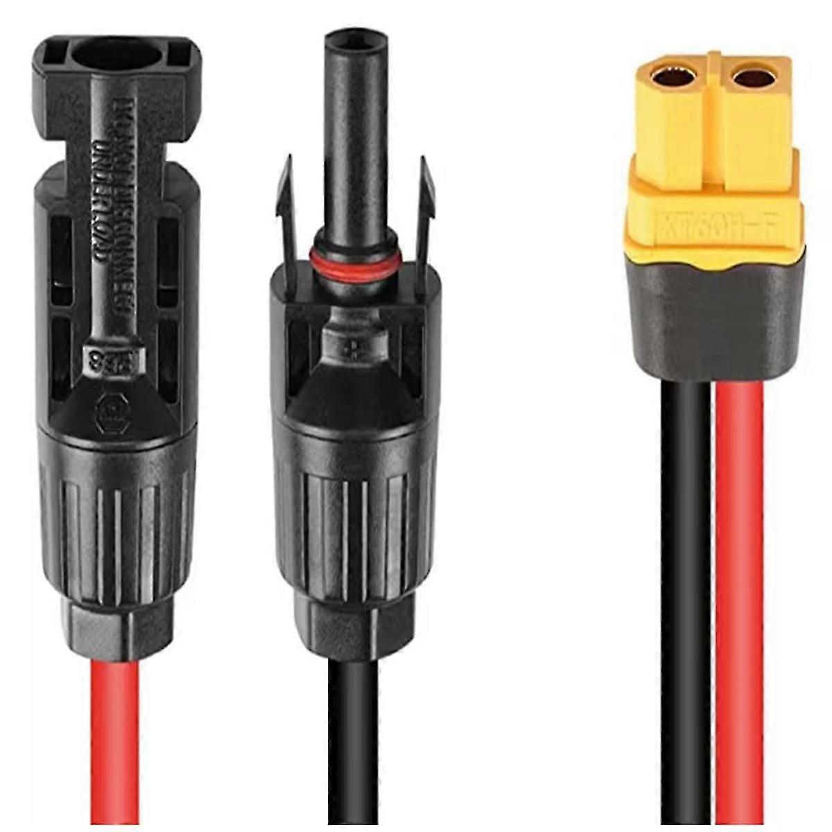 Solar Cable Solar to XT60 12AWG Charge Extension Cable Solar Panel Connector to XT60 Connector suitable for Solar Generator F