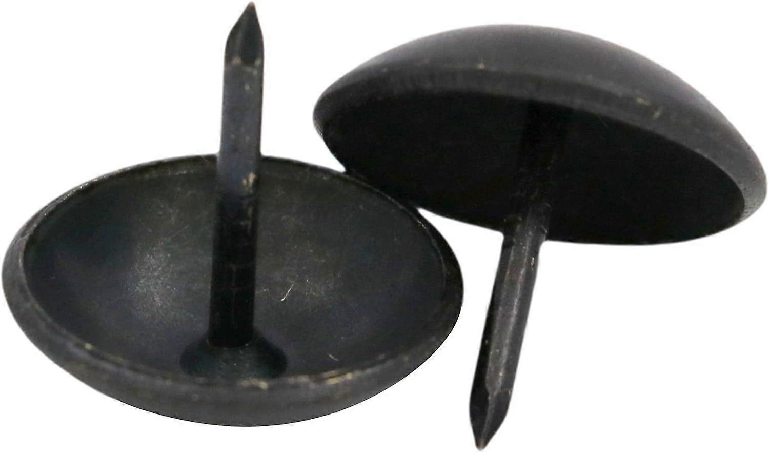 10 Pack 19mm Dia Round Large Head Nails Black