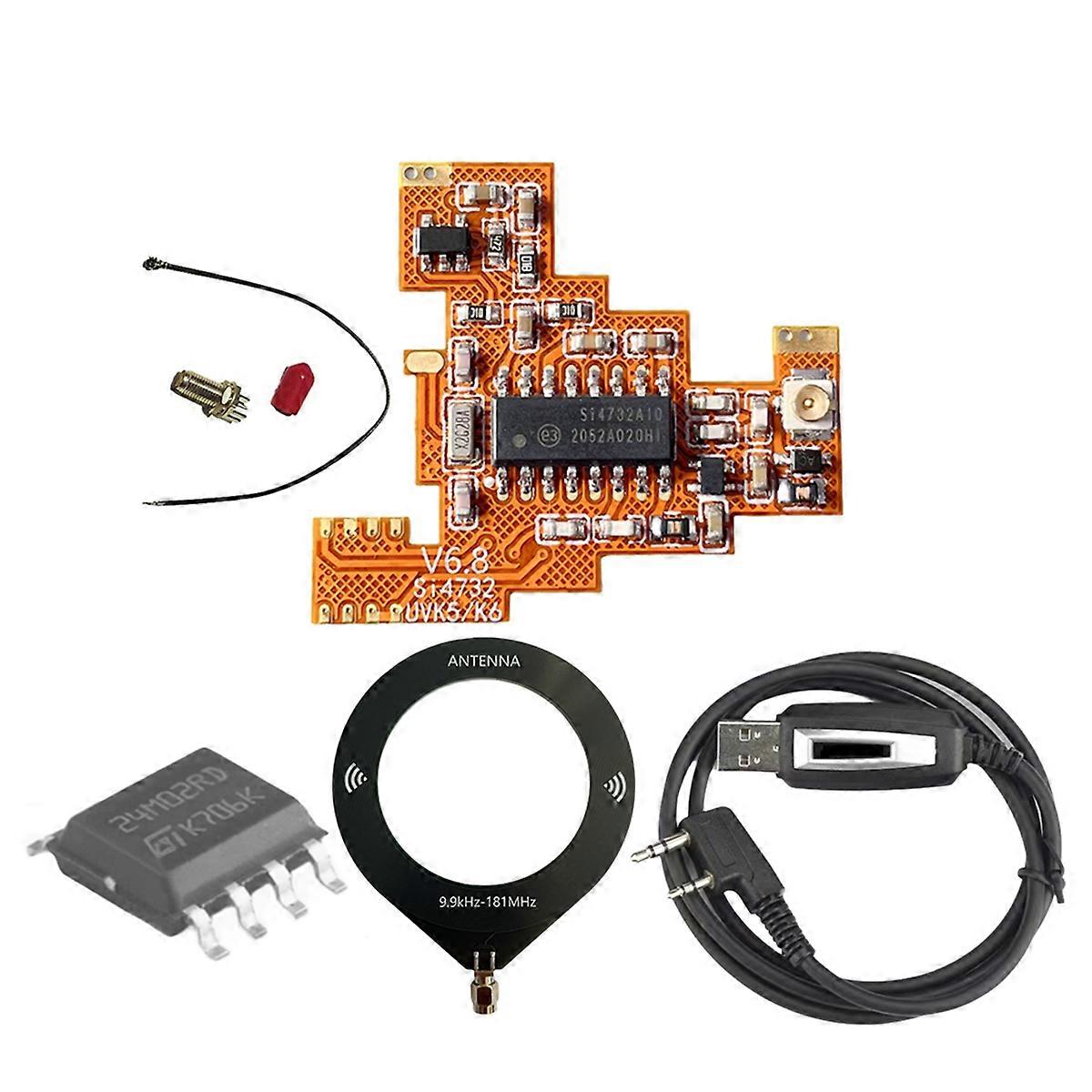 SI4732 V6.8 FPC Module+2M Chip+Writing Cable Kit for K5 K6 HF Shortwave Full Band/Single Sideband R