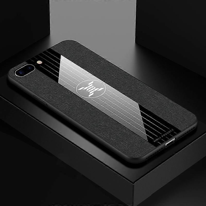 For iPhone 8 Plus & 7 Plus XINLI Stitching Cloth Texture Shockproof TPU Protective Case