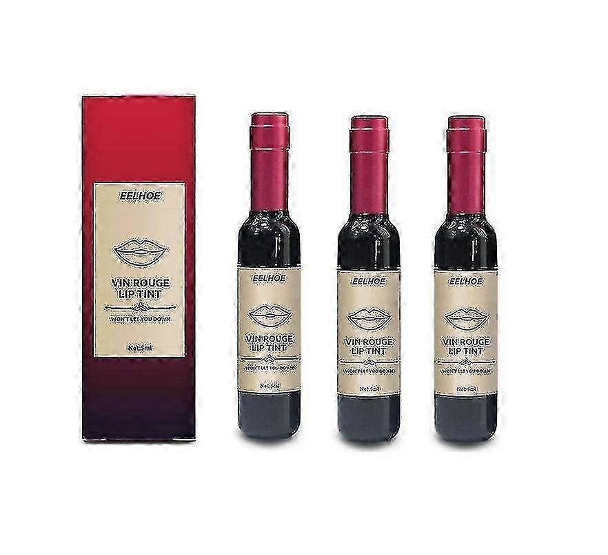 زجاجة النبيذ الأحمر الشفاه الصقيل صبغ الشفاه السائلة ملمع الشفاه ترطيب لا يتلاشى زجاجة النبيذ الأحمر أحمر الشفاه ماكياج Velv