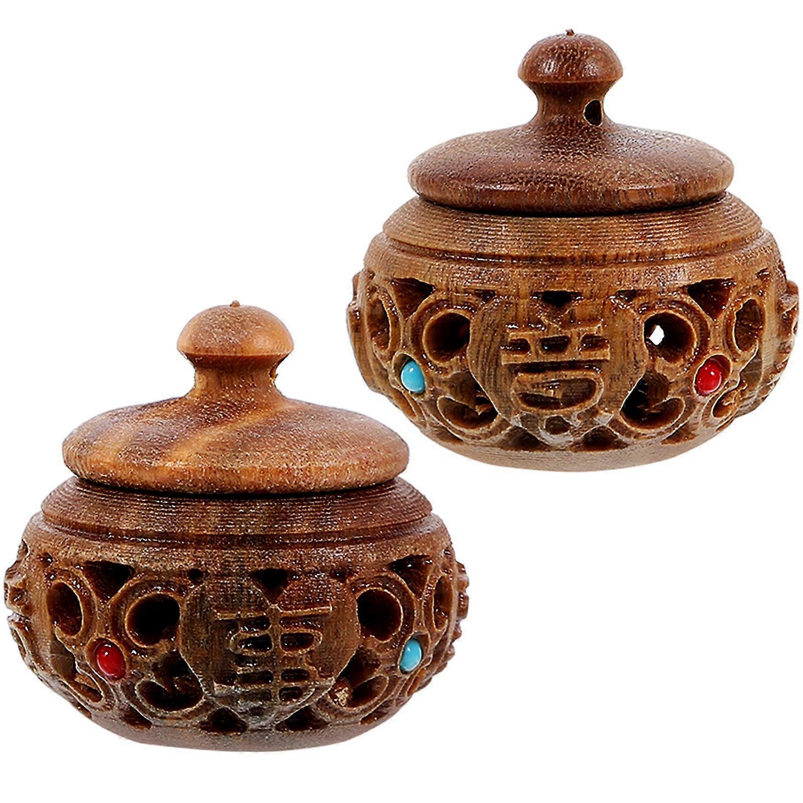 2pcs Fragrance Ball Storage Bottle Multi-function Aromatherapy Powder Container Pendant