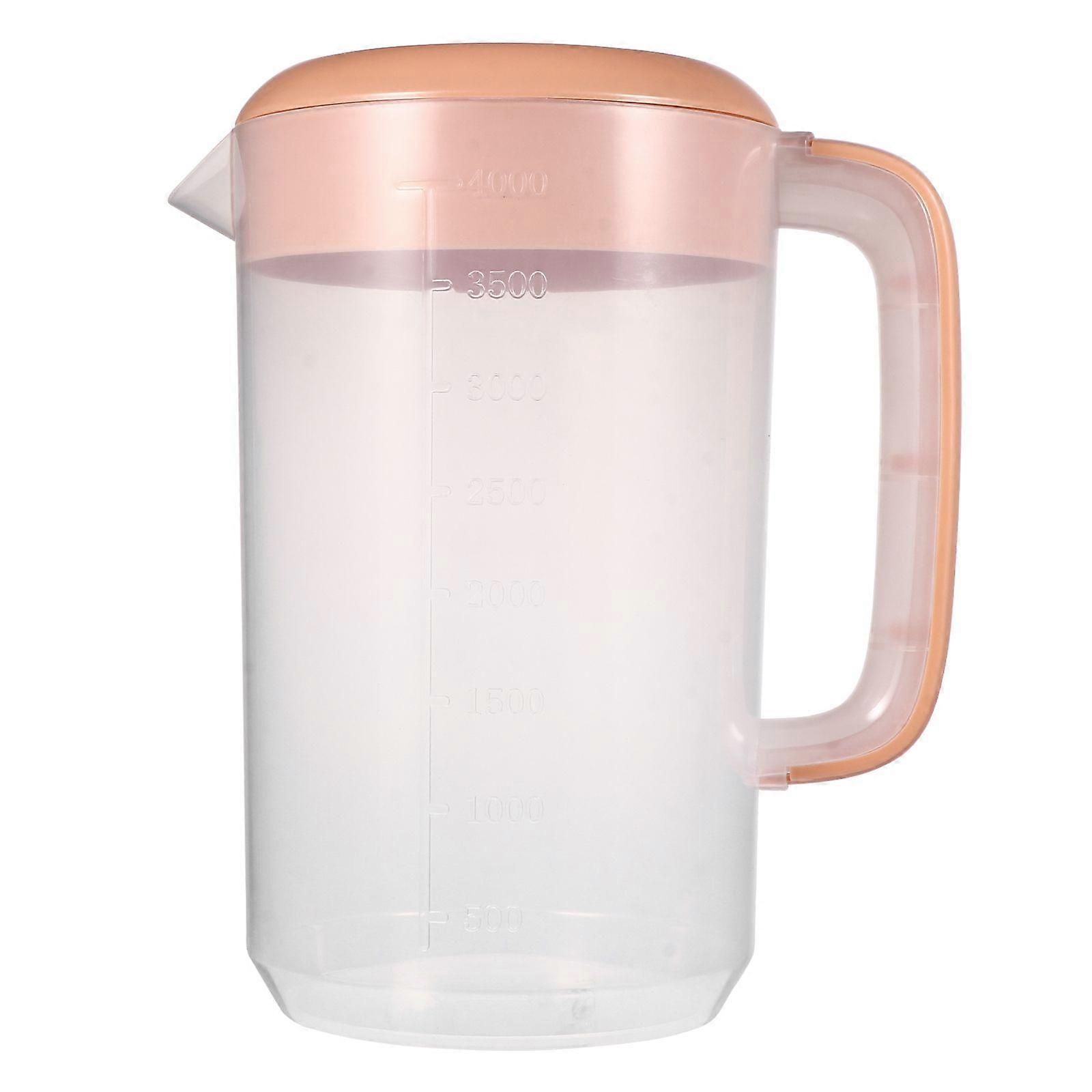 1pc 4L Cold Water Bottle Large Heat-resistant Cold Water Bottle with Scale