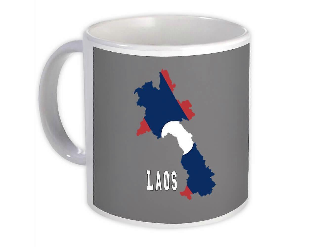 Gift Mug: Laos Map Flag Country