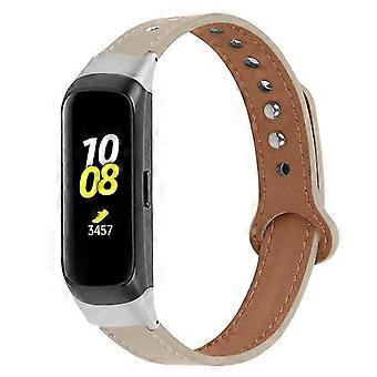 For Fit SM-R370 Kellon Rannehihna Kaksoisliittimellä - Apricot Style G Samsung Galaxy Fit Valkoinen