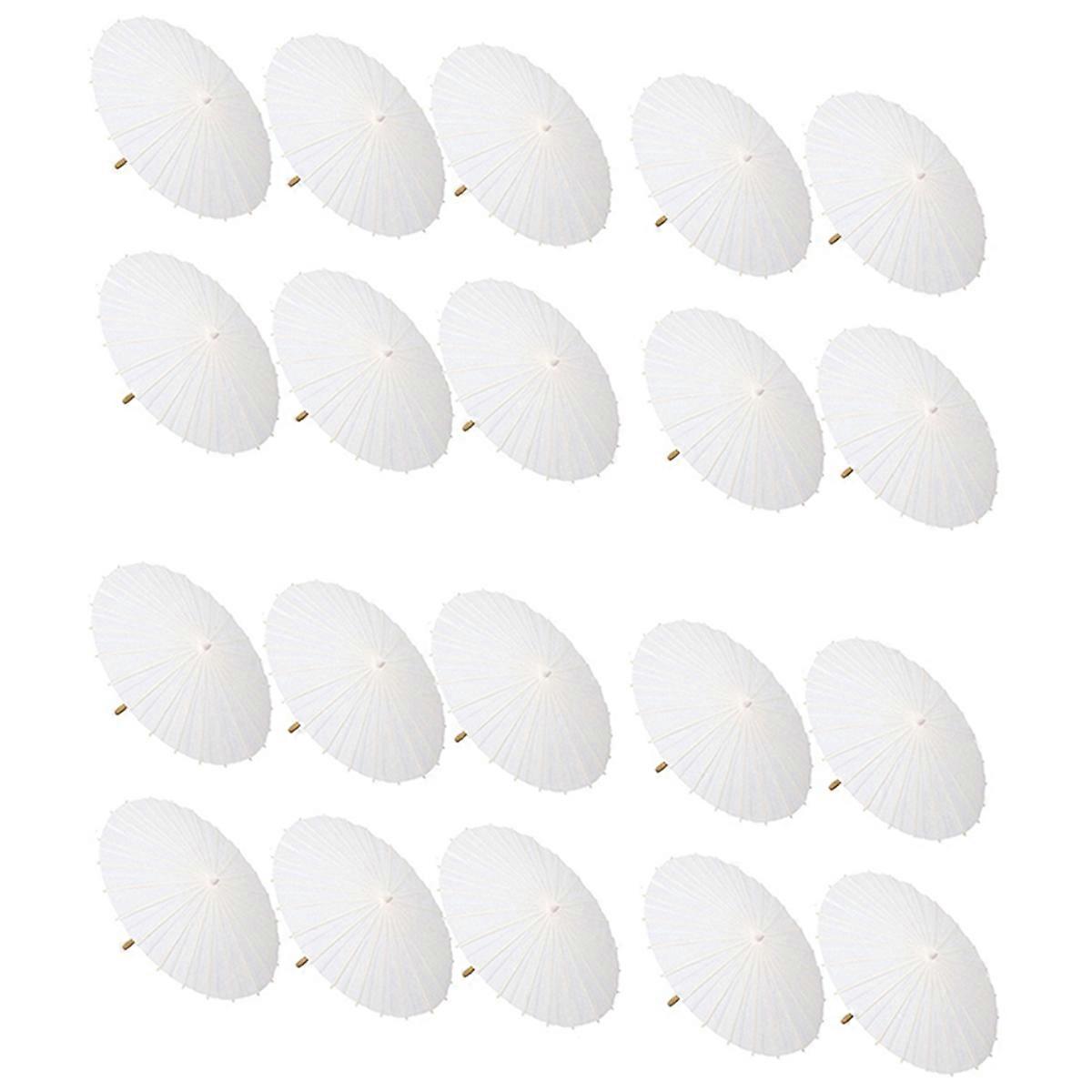 20PCS Paper Parasol Wedding Umbrella Party Favor Bamboo Umbrellas