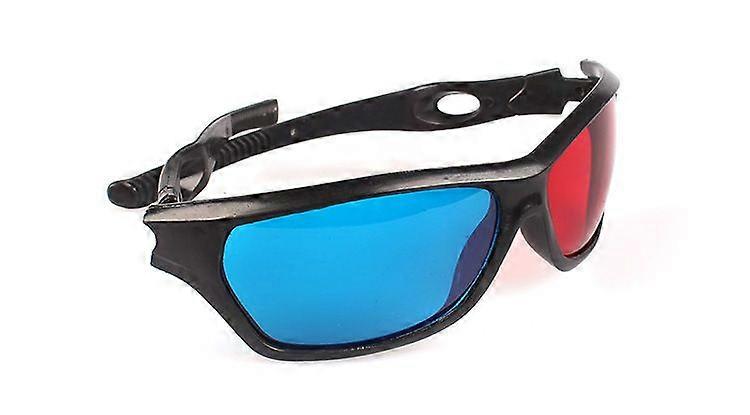 Anaglyph 3D glasses (red and cyan), 3D glasses for TV or computer, sports style, pack of 4