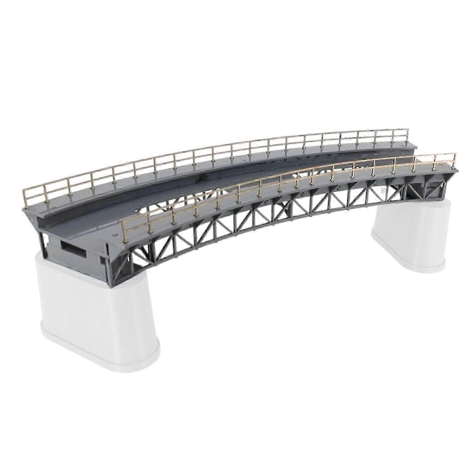 1:87 HO Scale Train Railway Scene Decoration Q4 R1 Curved Railway Bridge Model fq