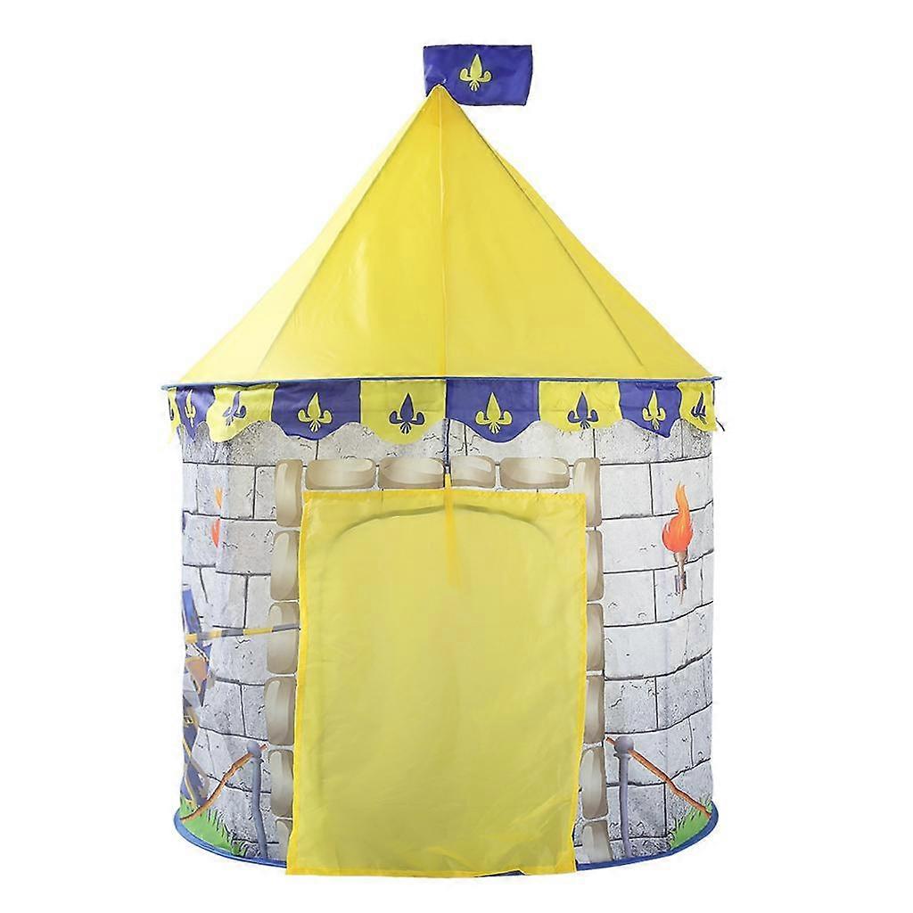 Tenda Dobrável com Tema de Cavaleiro para Crianças em Ambientes Internos, 39 polegadas x 39 polegadas x 53 polegadas