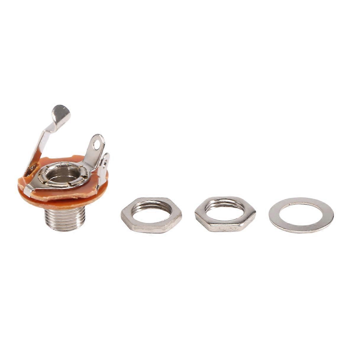 Gitardeler og tilbehør 1/4 6,35 mm 2-leder mono chassis gitarjack inngang utgang