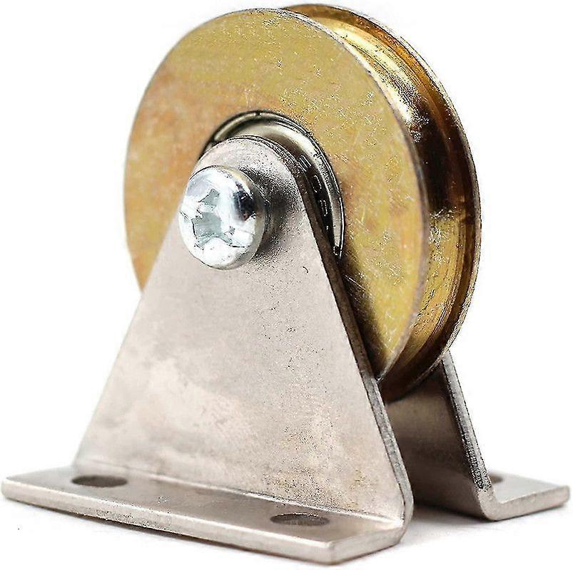 Wall Cable Pulley - 1.5" Diameter - Flat Mounting Block - Working Load: 100kg (type L)