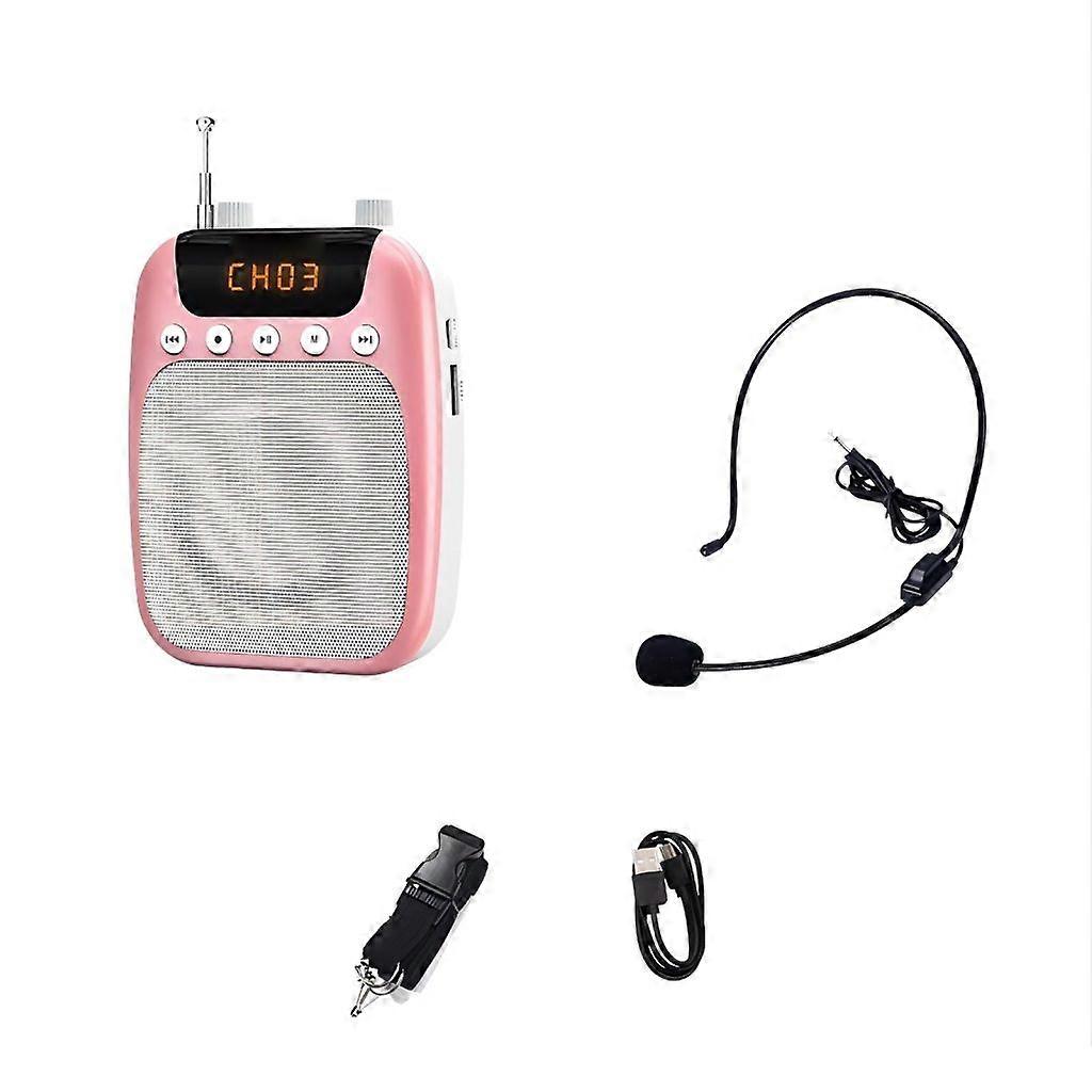 Voice Amplifier With Microphone Headset 2500mAh Rechargeable Support Wireless