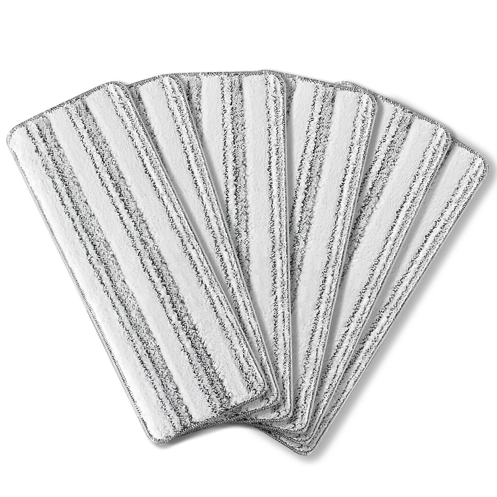 6 Mop Pads Washable Microfiber for Wet and Dry Use 14.2' X 4.3'