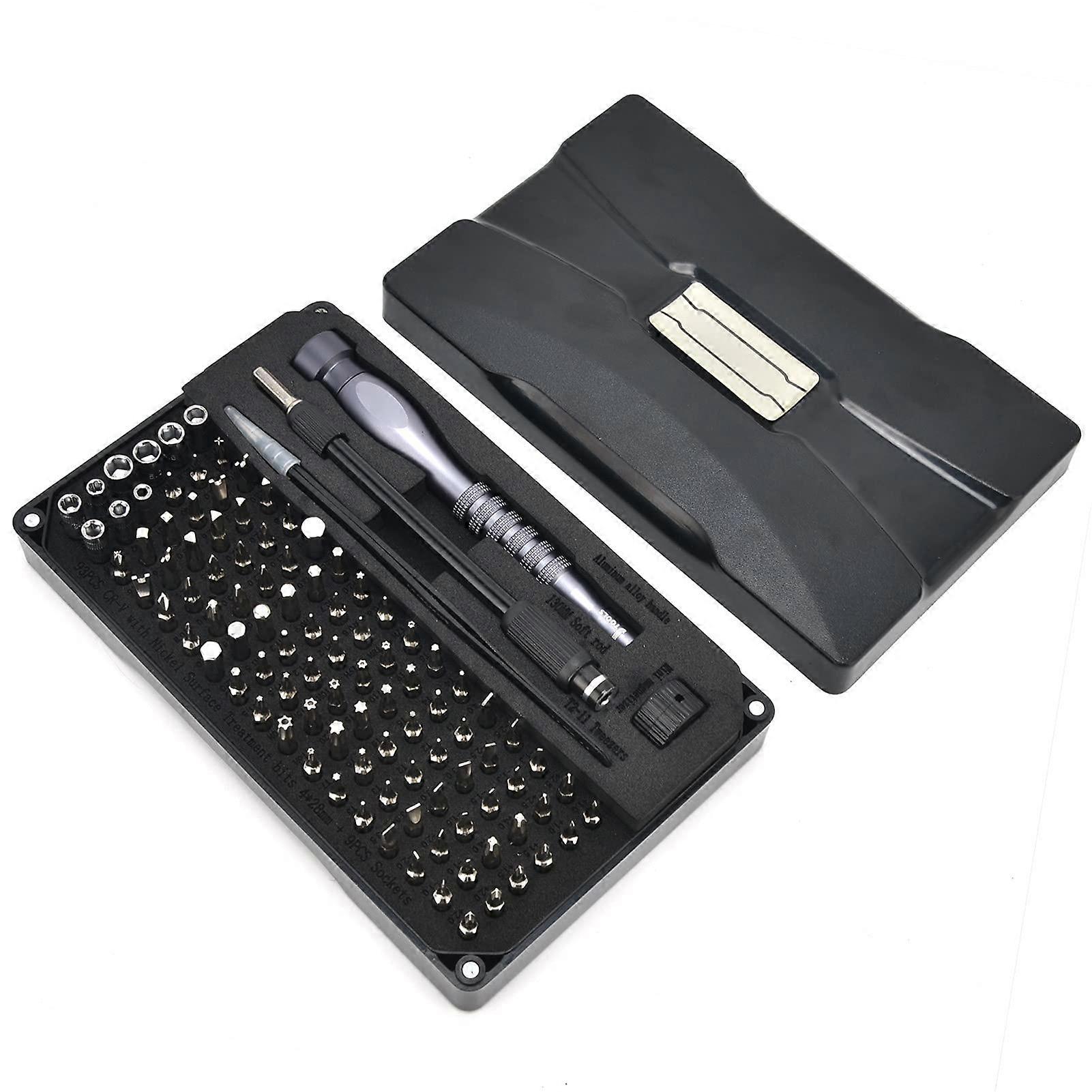 Screwdriver Kit 106Pcs JM?8177 Magnetic Repair Tool Set with 4x28mm CRV Plated Bits for Electricians and DIY Tasks