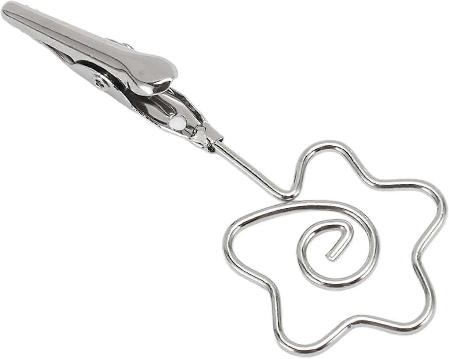 12Pcs 2.8in Double Headed Memo Clip, Cute Shape Double Head Alligator Clip Photo Holders, Metal Wire Alligator Clamp Card Holder Wire Photo Clamp for
