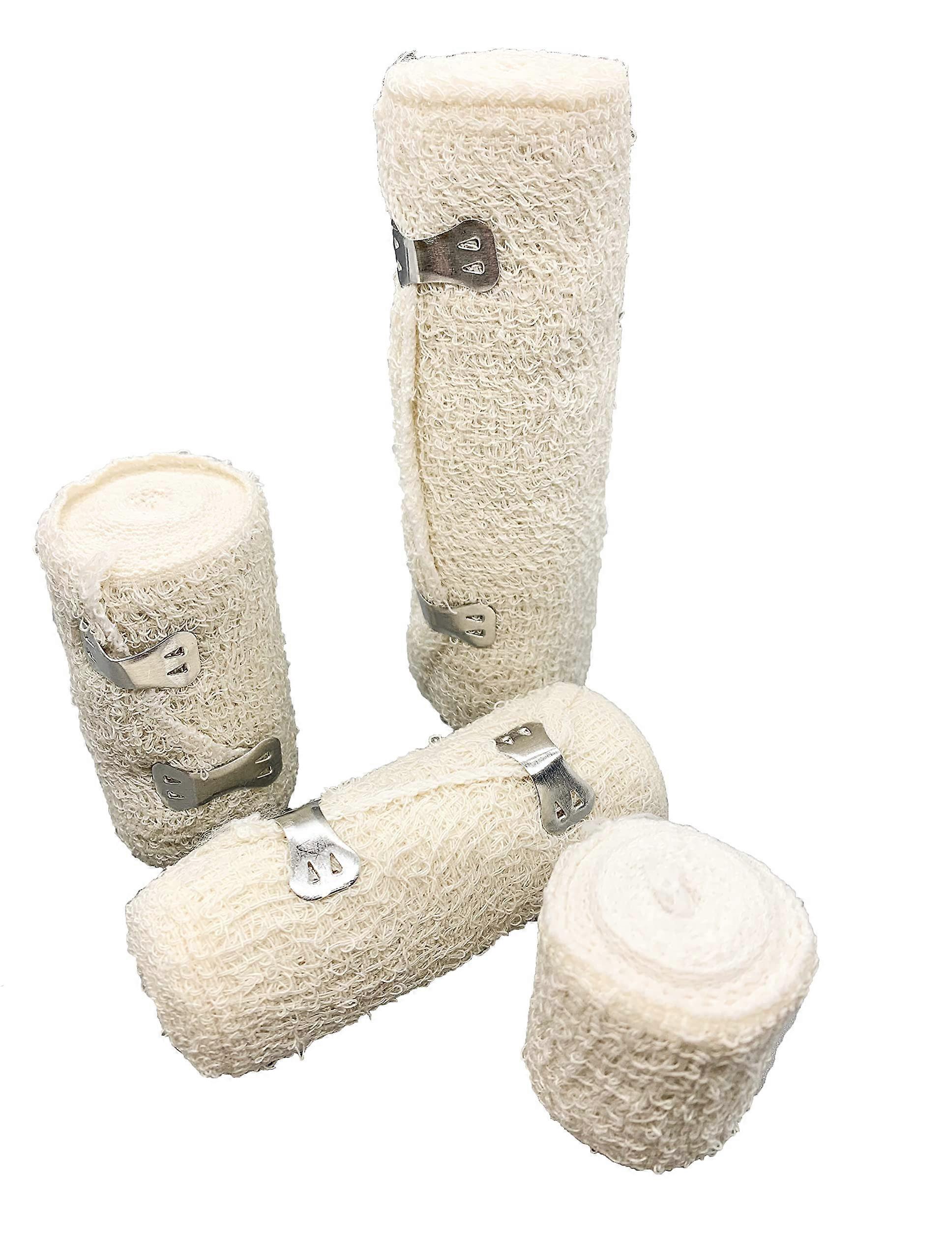 Endure Natural Color Elastic Crepe Bandage, Pack of 6, Compression Bandage