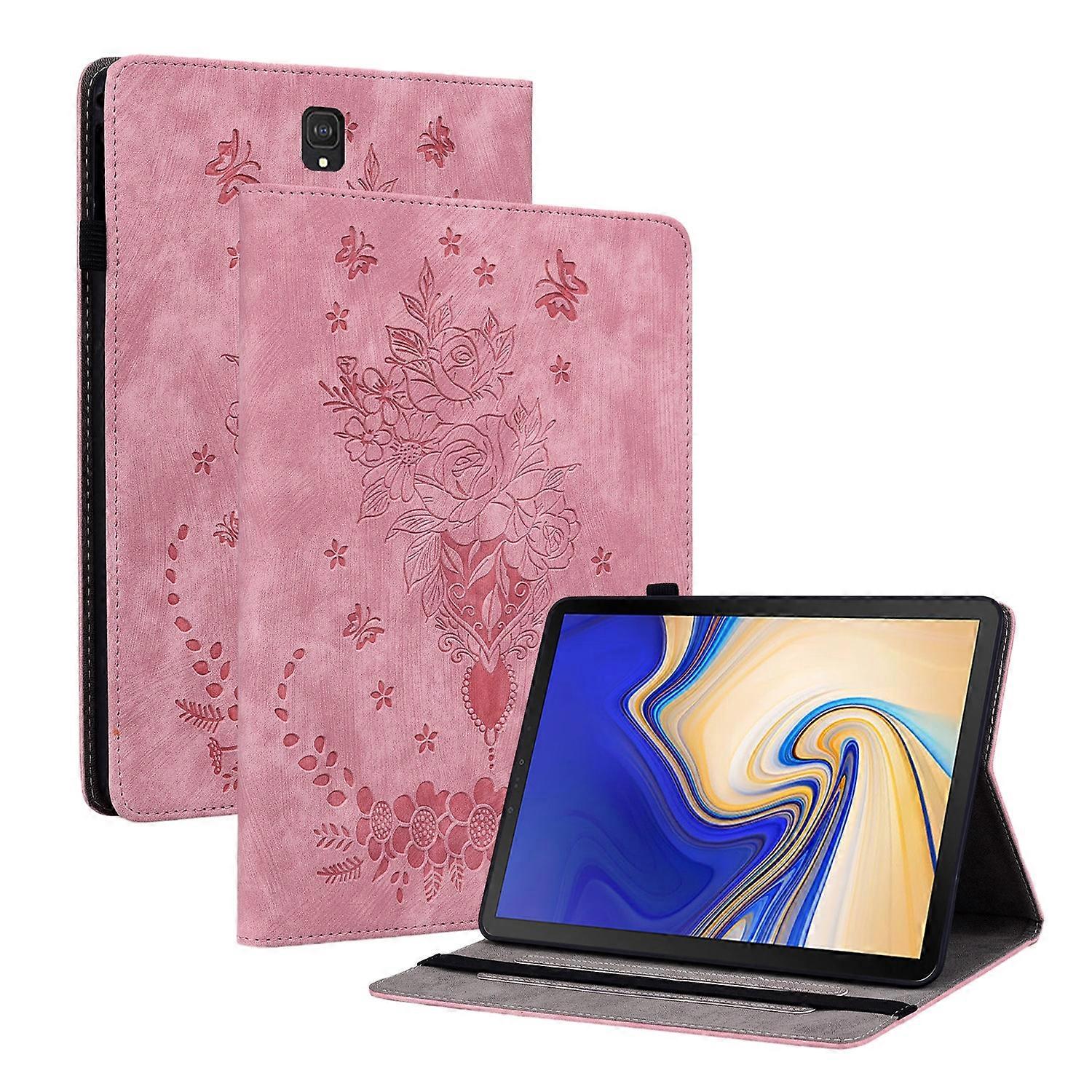 Butterfly Rose Embossed Leather Tablet Case