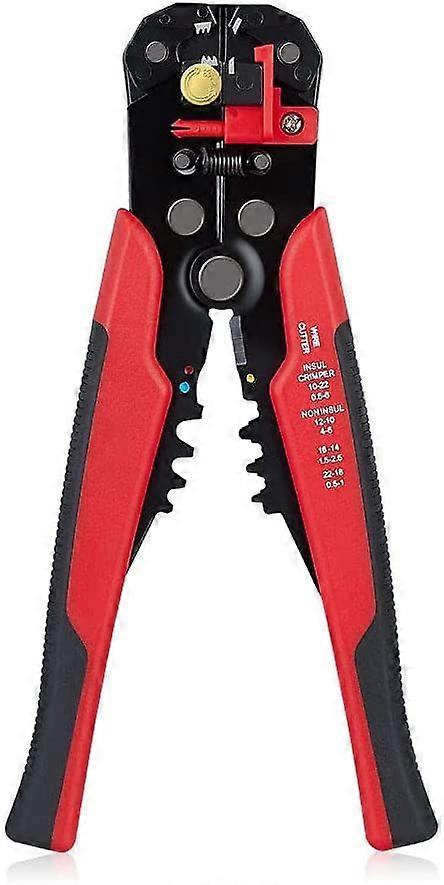 Wire Stripper, 5 in 1 Multifunctional Electric Wire Stripper Automatic Cable Cutter Stripping Pliers (Orange)