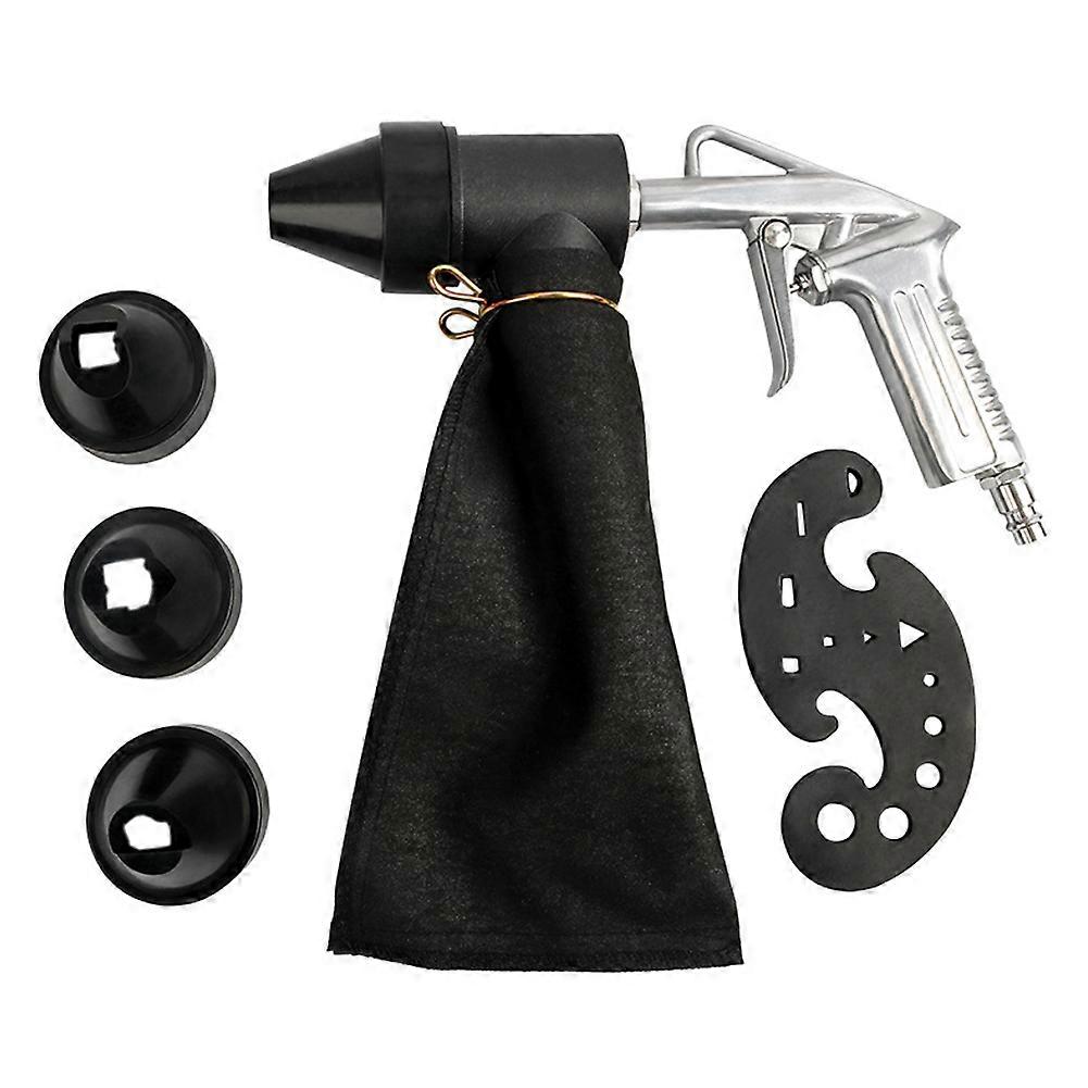 6-Piece Pneumatic Sandblasting Tool Kit Portable Sand Blasting Set Versatile Sandblaster Handheld Polishing Machine Rust Remover