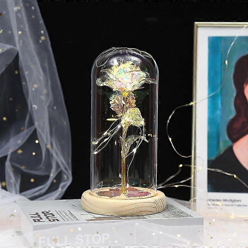 ガラスドームの永遠のバラの美しさと動物のローズキットは、女性のお母さんプレゼントのための人工花ローズギフトを導いた