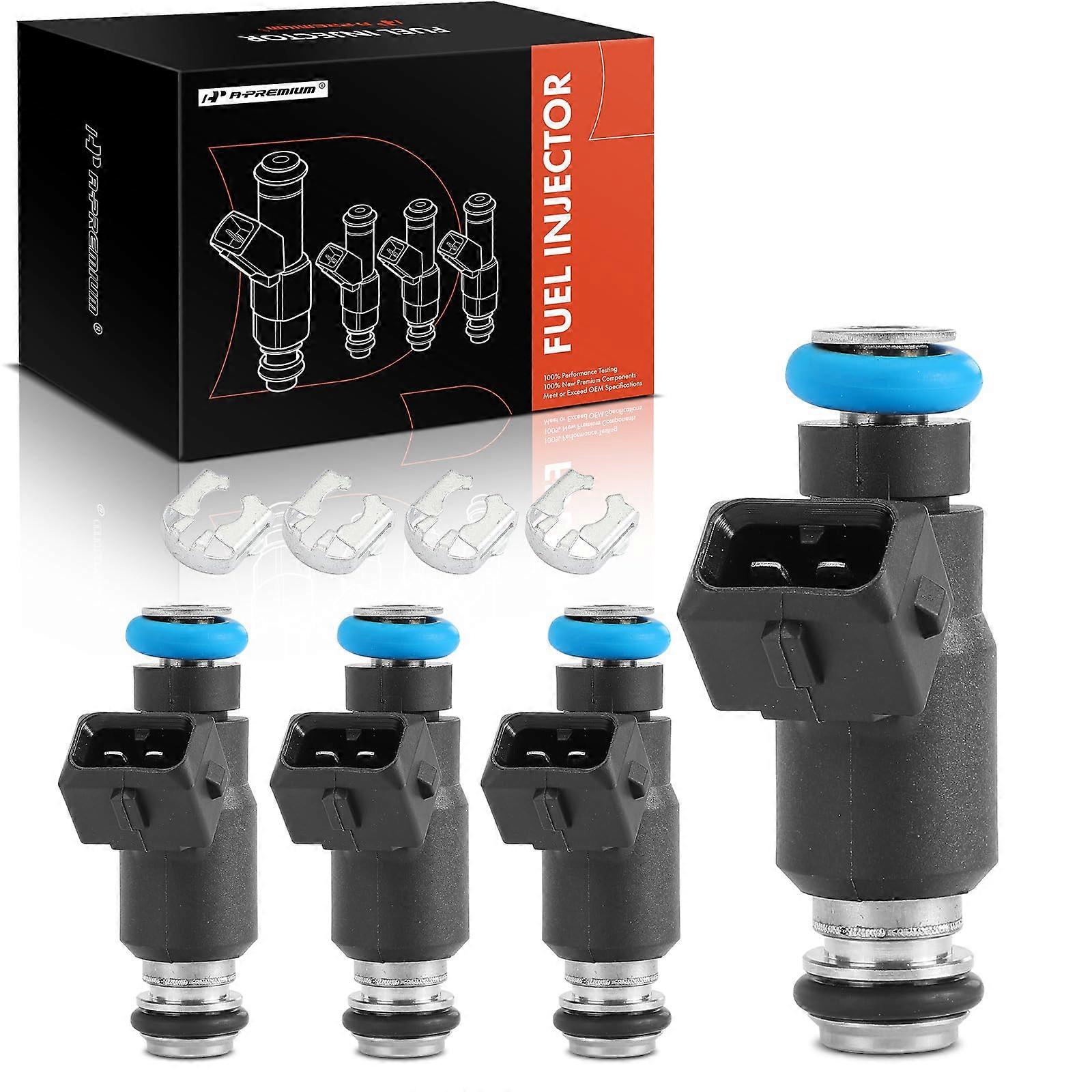 Fuel Injectors Set of 4 for 2009 Chevrolet Chevy 1.6L Engine, Replacement Part #94669930, High Efficiency Performance