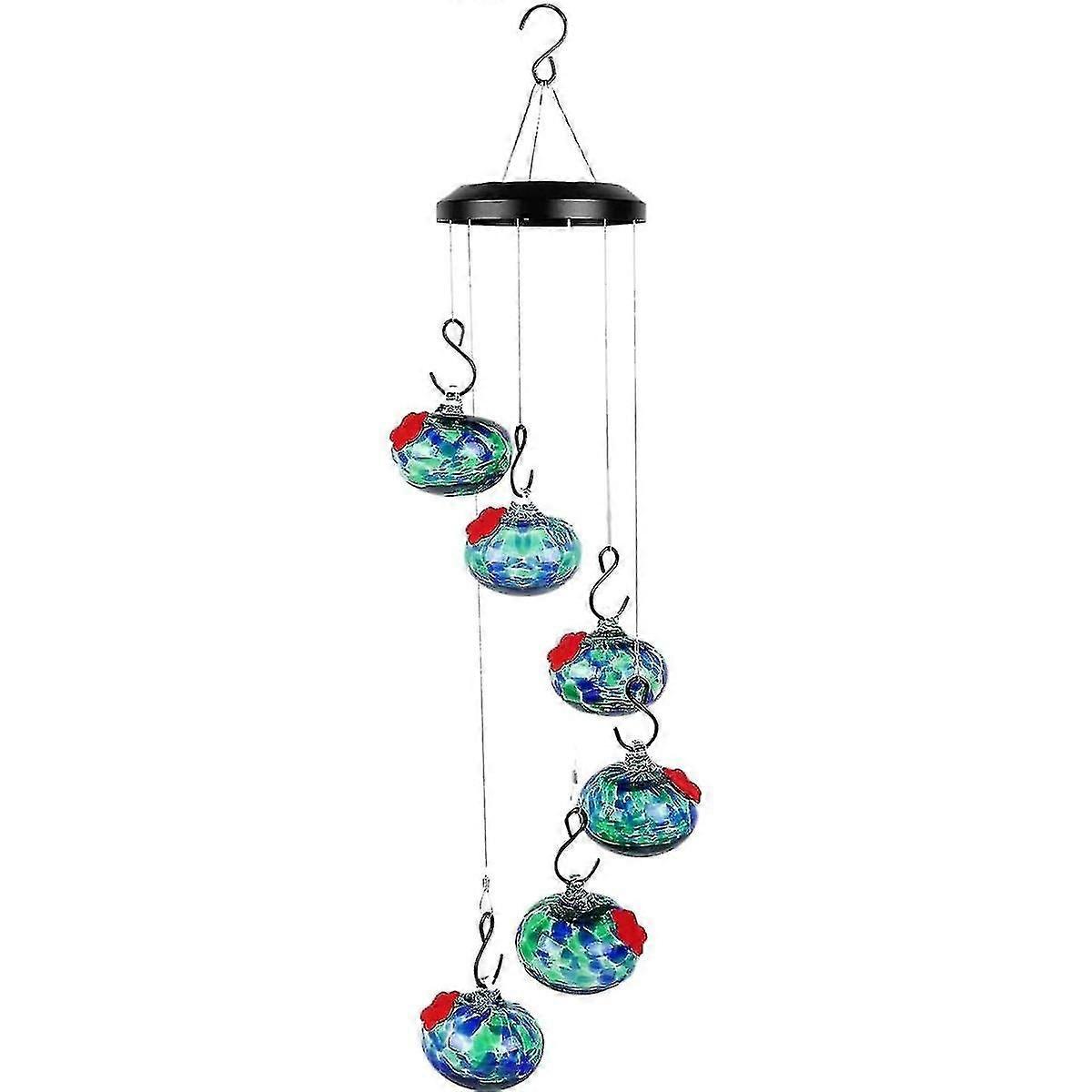 Charming Wind Chimes Hummingbird Feeders For Outdoors Hanging Ant And Bee Proof, Never Leak, Perfect Garden Decorations