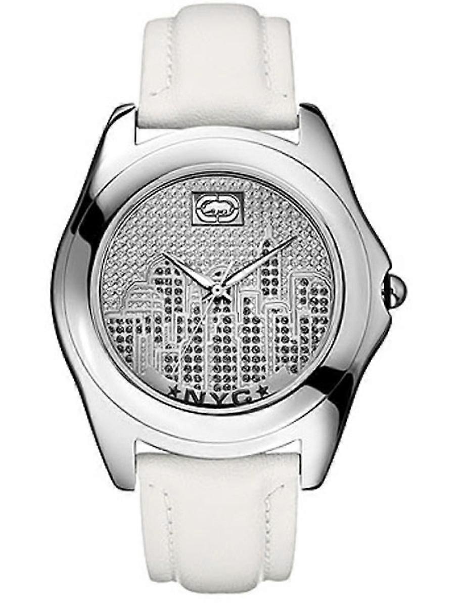 Marc Ecko Weißes Echtleder E08504G6 Herrenuhr