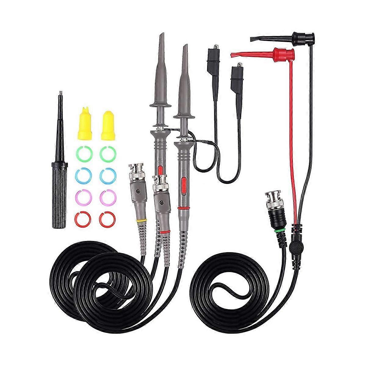 P6100 100 MHz Oscilloscope Clip Probes with BNC to Test Lead Kit