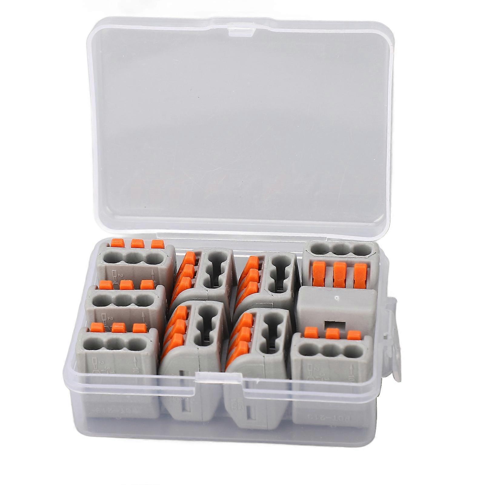 10Pcs Lever Wire Connector Kit Quick Disconnect Compact Splicing Electrical Tool