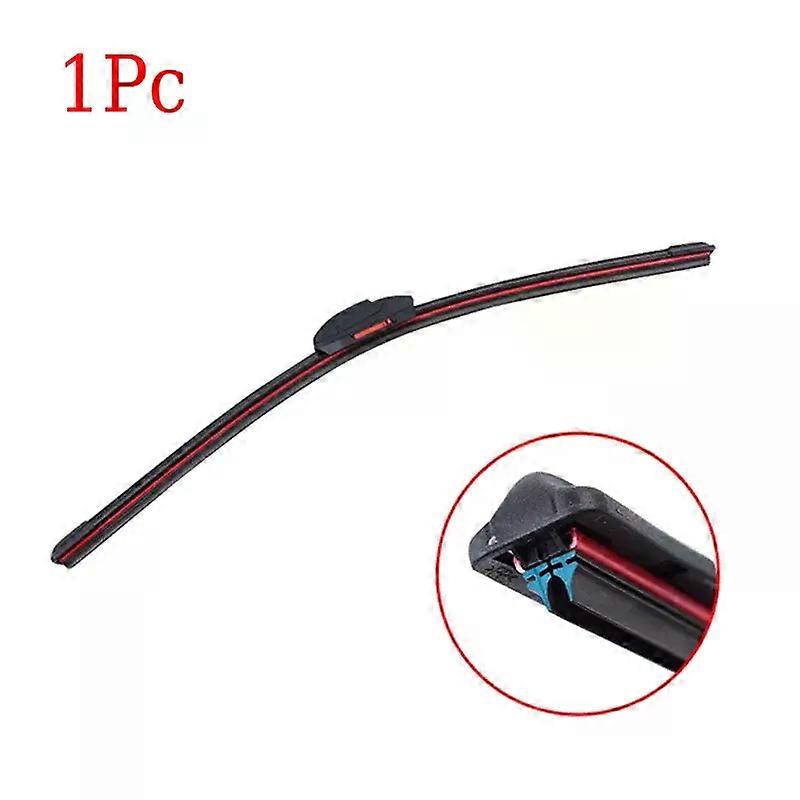 Striscia di gomma universale per auto a doppia striscia a forma di J/U, spazzola tergicristallo anteriore, detergente per vetri, 14 