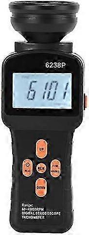 6238P Digital Strobe Flash Tachometer, Revolution Meter, Low Power Consumption And Stable Performance, With Large LCD Scre Portable Large LCD Handheld