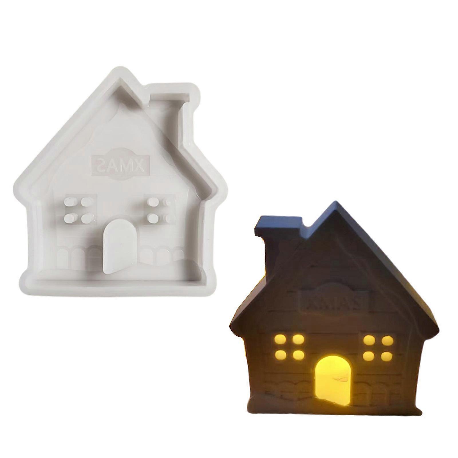 Flexible Silicone Mold Snow House Shape Figure Molds Candle Making Molds Suitable for Art Designers and Home Enthusiasts