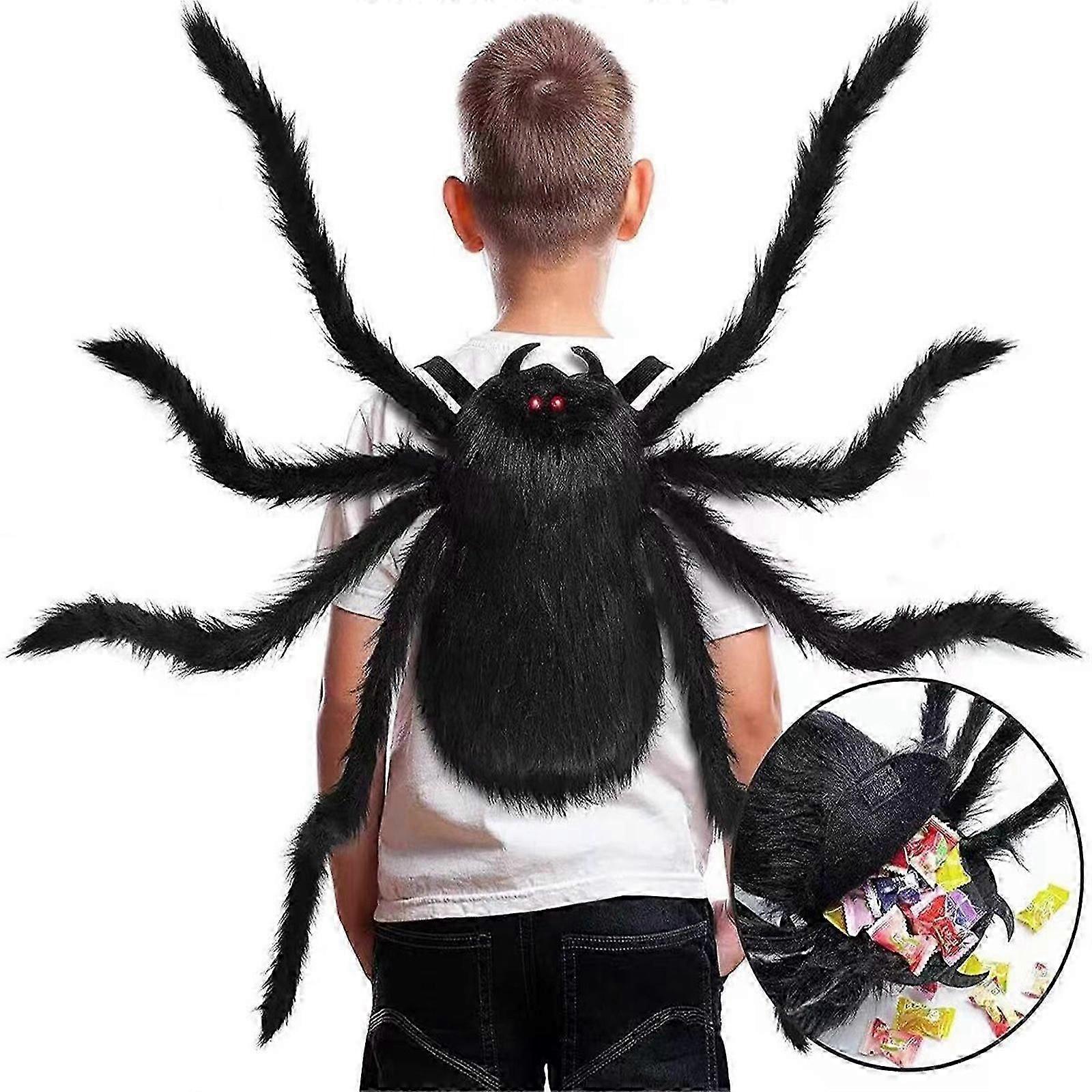 Halloween Creative Pocket Spider Black Backpack